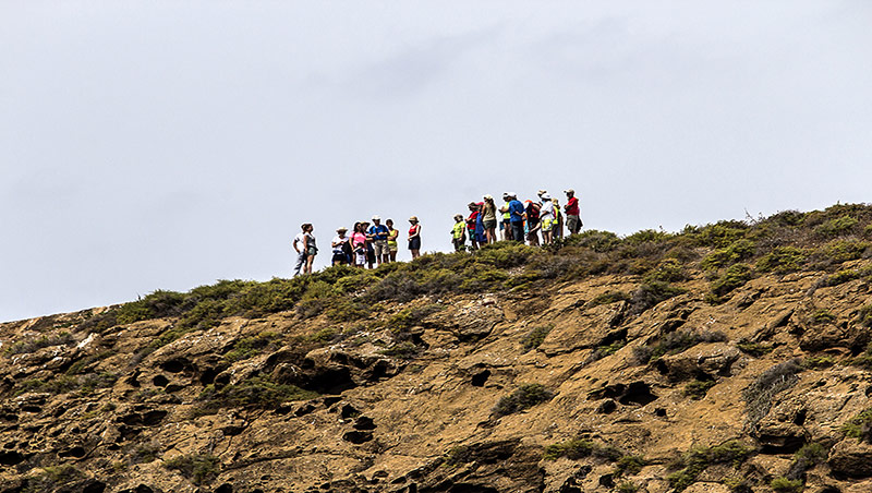 Turistas en visita al Parque Natural de las Islas Columbretes